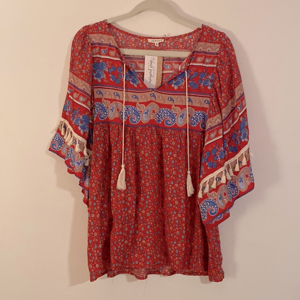 Red White and Blue Blouse, Small